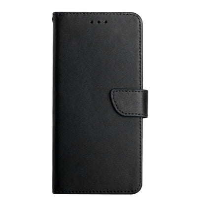 For OnePlus 13R Genuine Leather Fingerprint-proof Flip Phone Case(Black) - OnePlus Cases by buy2fix | Online Shopping UK | buy2fix