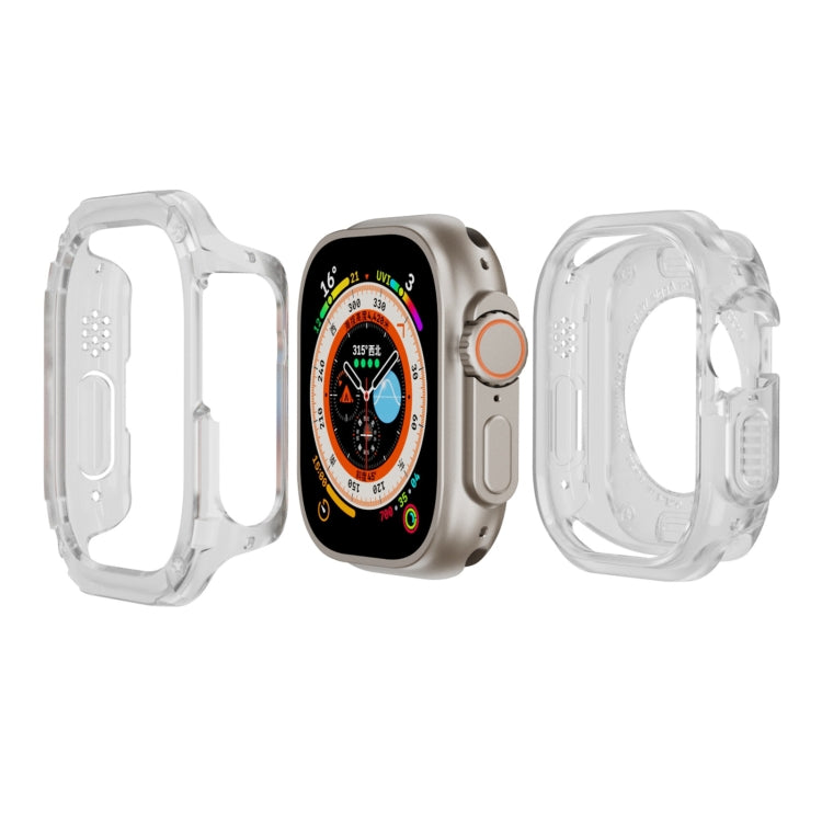 For Apple Watch Ultra 3 / 2 / 1 49mm 2-in-1 PC Hybrid TPU Armor Watch Case(Transparent) by buy2fix