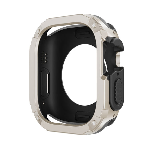 For Apple Watch Ultra 3 / 2 / 1 49mm 2-in-1 PC Hybrid TPU Armor Watch Case(Starlight) by buy2fix