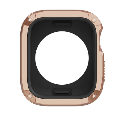 For Apple Watch Series 9 / 8 / 7 45mm 2-in-1 PC Hybrid TPU Armor Watch Case(Rose Gold) by buy2fix