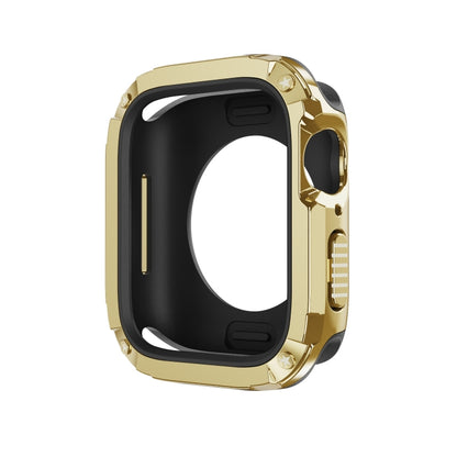 For Apple Watch Series 9 / 8 / 7 41mm 2-in-1 PC Hybrid TPU Armor Watch Case(Gold) by buy2fix