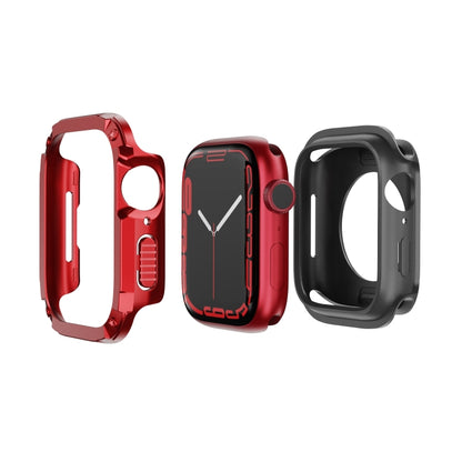 For Apple Watch Series 6 / 5 / 4 / SE 40mm 2-in-1 PC Hybrid TPU Armor Watch Case(Red) by buy2fix