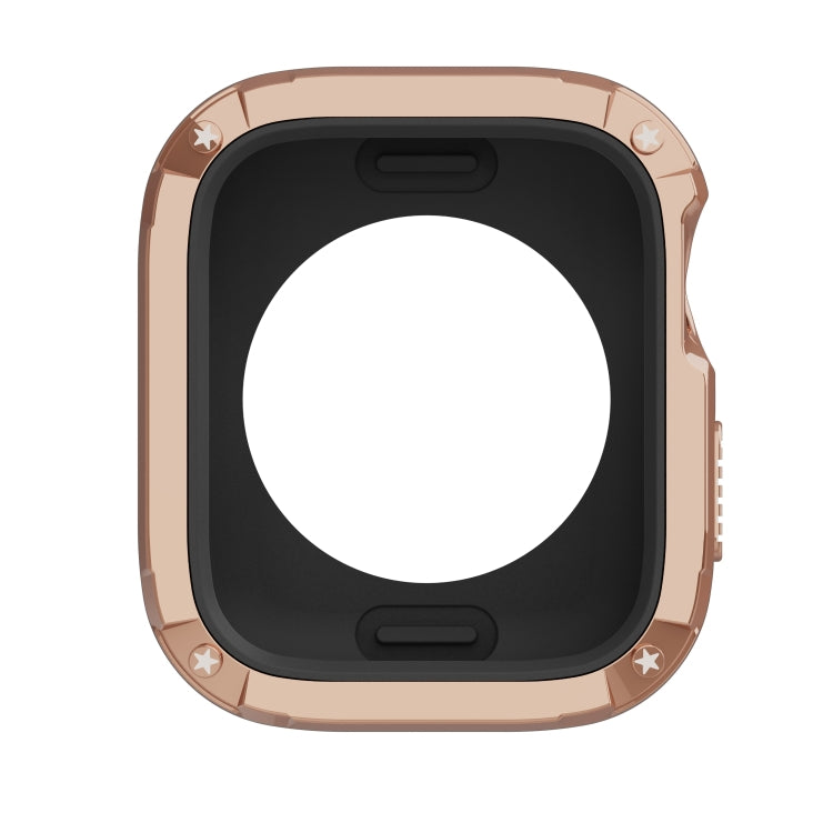 For Apple Watch Series 6 / 5 / 4 / SE 40mm 2-in-1 PC Hybrid TPU Armor Watch Case(Rose Gold) by buy2fix