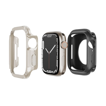 For Apple Watch Series 6 / 5 / 4 / SE 40mm 2-in-1 PC Hybrid TPU Armor Watch Case(Starlight) by buy2fix