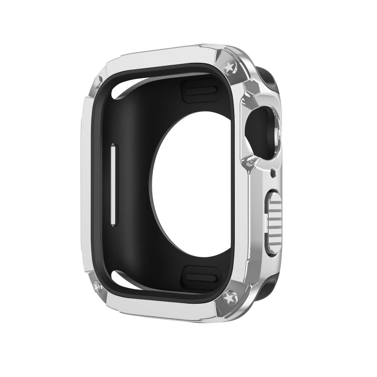 For Apple Watch Series 6 / 5 / 4 / SE 40mm 2-in-1 PC Hybrid TPU Armor Watch Case(Silver Gray) by buy2fix