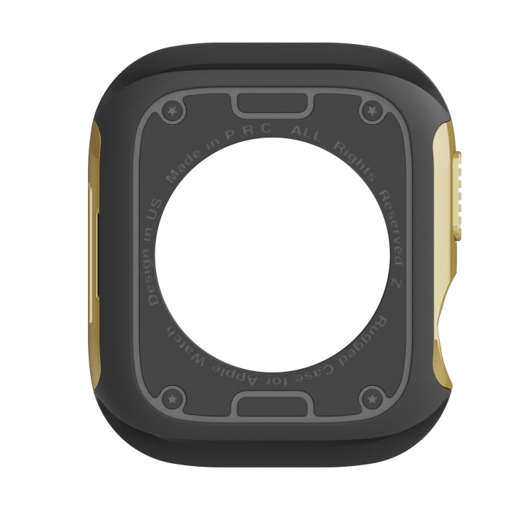 For Apple Watch Series 6 / 5 / 4 / SE 44mm 2-in-1 PC Hybrid TPU Armor Watch Case(Gold) by buy2fix