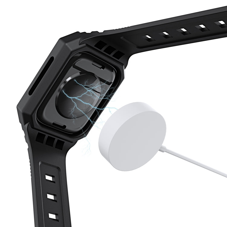 For Apple Watch Ultra 3 / 2 49mm PC Rugged Case Integrated TPU Watch Band(Green) by buy2fix