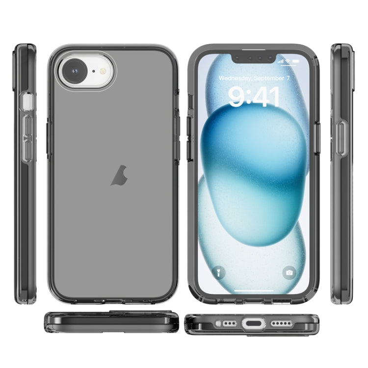 For iPhone 16e Shockproof Terminator Transparent Phone Case(Grey) - iPhone 16e Cases by buy2fix | Online Shopping UK | buy2fix