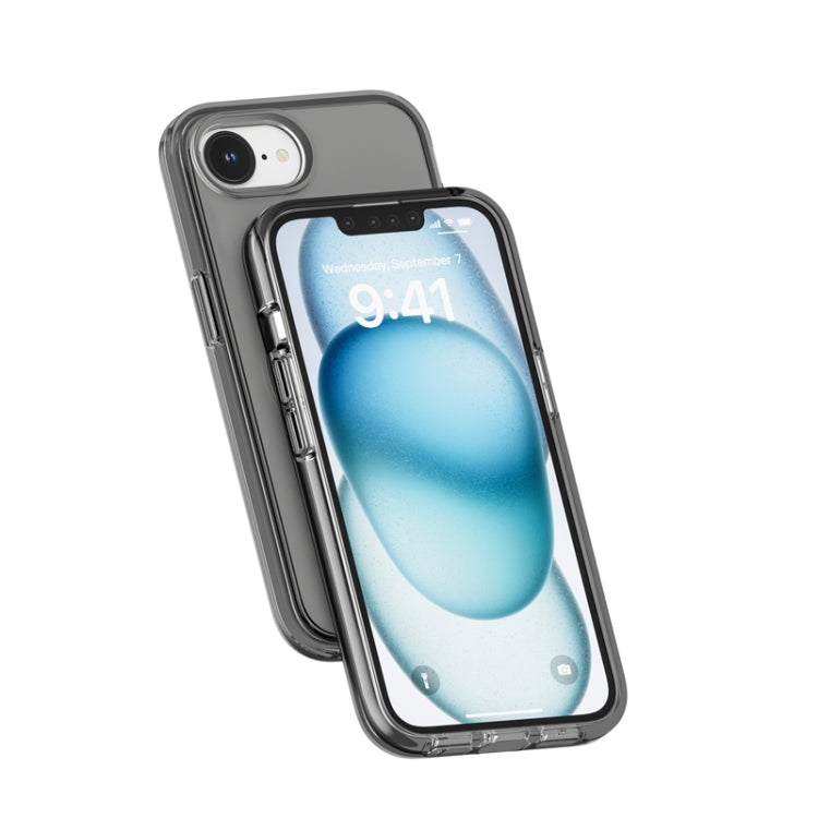 For iPhone 16e Shockproof Terminator Transparent Phone Case(Grey) - iPhone 16e Cases by buy2fix | Online Shopping UK | buy2fix