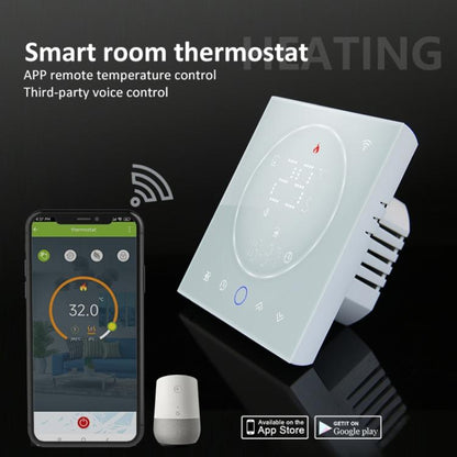BHT-008GBL 95-240V AC 16A Smart Home Electric Heating LED Thermostat Without WiFi(White) by buy2fix
