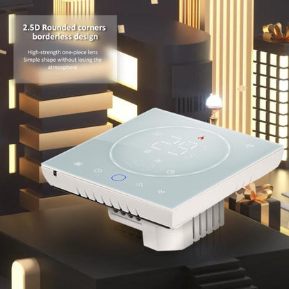 BHT-008GBL 95-240V AC 16A Smart Home Electric Heating LED Thermostat Without WiFi(White) by buy2fix