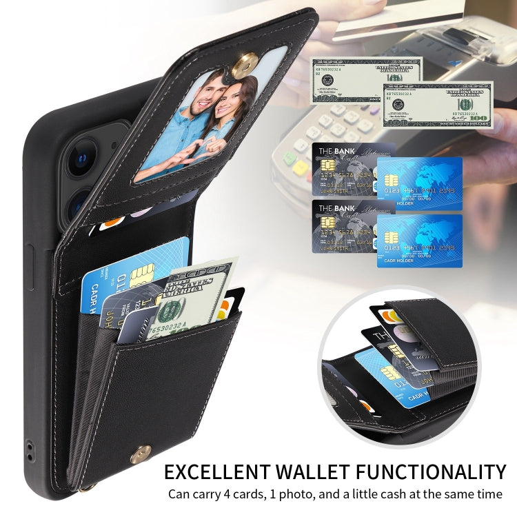 For iPhone 11 Crossbody Lanyard Zipper Wallet Leather Phone Case(Black) - iPhone 11 Cases by buy2fix | Online Shopping UK | buy2fix