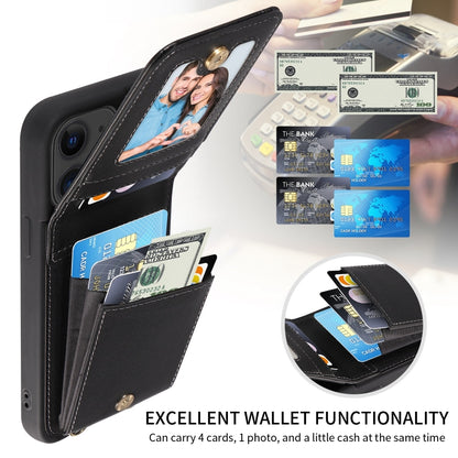 For iPhone 11 Crossbody Lanyard Zipper Wallet Leather Phone Case(Black) - iPhone 11 Cases by buy2fix | Online Shopping UK | buy2fix