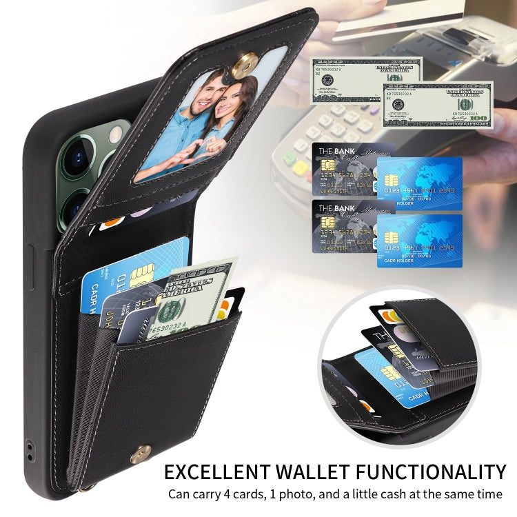 For iPhone 11 Pro Max Crossbody Lanyard Zipper Wallet Leather Phone Case(Black) - iPhone 11 Pro Max Cases by buy2fix | Online Shopping UK | buy2fix