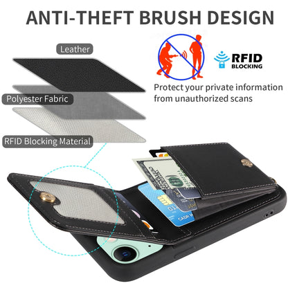 For iPhone 15 Plus Crossbody Lanyard Zipper Wallet Leather Phone Case(Black) - iPhone 15 Plus Cases by buy2fix | Online Shopping UK | buy2fix