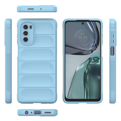 For Motorola Moto G62 5G Magic Shield TPU + Flannel Phone Case(Dark Green) - Motorola Cases by buy2fix | Online Shopping UK | buy2fix
