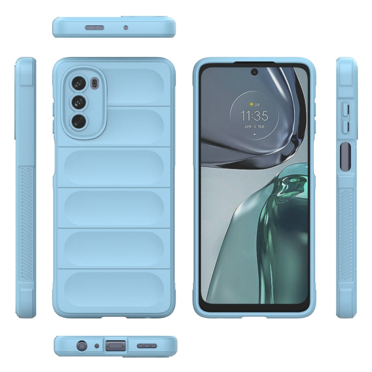 For Motorola Moto G62 5G Magic Shield TPU + Flannel Phone Case(White) by buy2fix