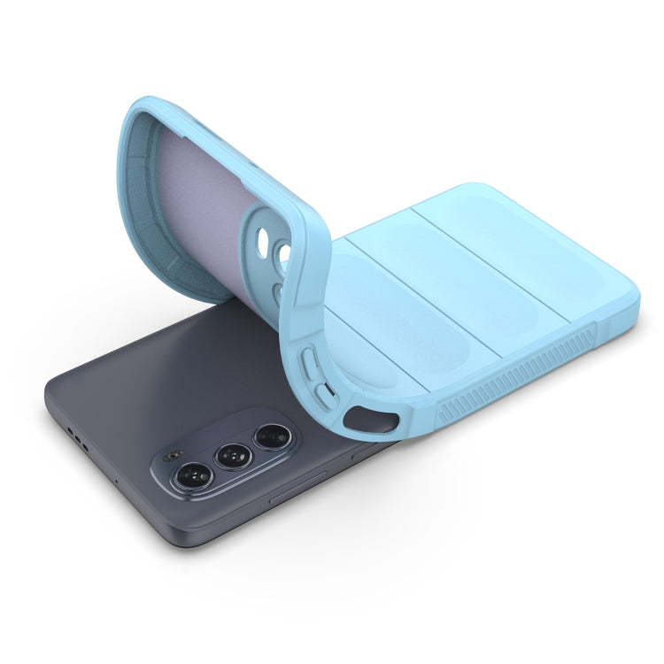For Motorola Moto G62 5G Magic Shield TPU + Flannel Phone Case(White) - Motorola Cases by buy2fix | Online Shopping UK | buy2fix
