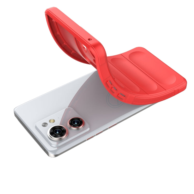 For Motorola Edge 40 5G Magic Shield TPU + Flannel Phone Case(Dark Grey) - Motorola Cases by buy2fix | Online Shopping UK | buy2fix