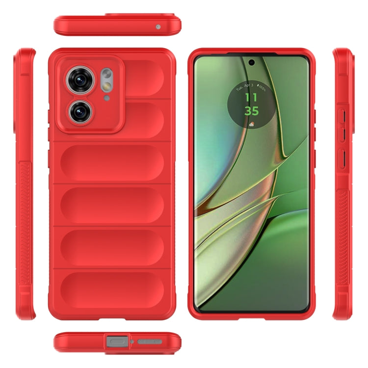 For Motorola Edge 40 5G Magic Shield TPU + Flannel Phone Case(Light Blue) - Motorola Cases by buy2fix | Online Shopping UK | buy2fix