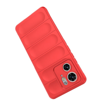 For Motorola Edge 40 5G Magic Shield TPU + Flannel Phone Case(Wine Red) - Motorola Cases by buy2fix | Online Shopping UK | buy2fix