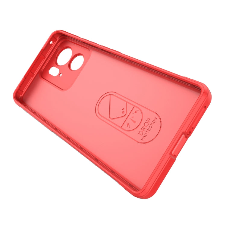 For Motorola Edge 40 5G Magic Shield TPU + Flannel Phone Case(Wine Red) - Motorola Cases by buy2fix | Online Shopping UK | buy2fix