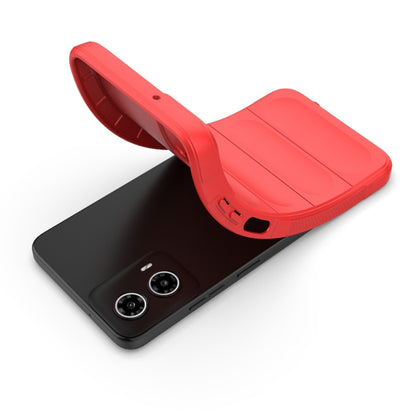 For Motorola Moto G34 5G Magic Shield TPU + Flannel Phone Case(Grey) - Motorola Cases by buy2fix | Online Shopping UK | buy2fix