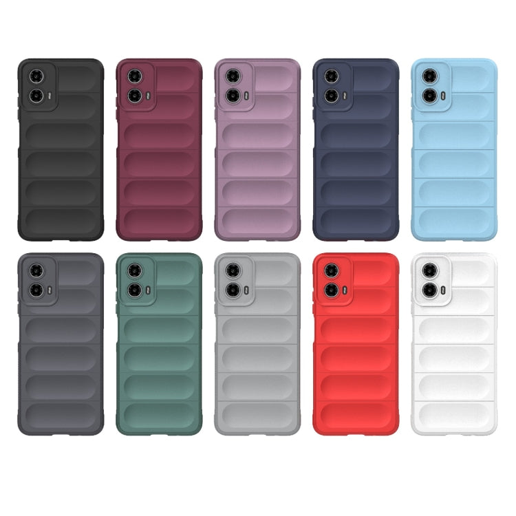 For Motorola Moto G34 5G Magic Shield TPU + Flannel Phone Case(Dark Green) - Motorola Cases by buy2fix | Online Shopping UK | buy2fix