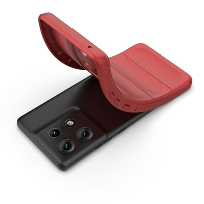 For Motorola Edge 50 Pro 5G Global Magic Shield TPU + Flannel Phone Case(Black) - Motorola Cases by buy2fix | Online Shopping UK | buy2fix
