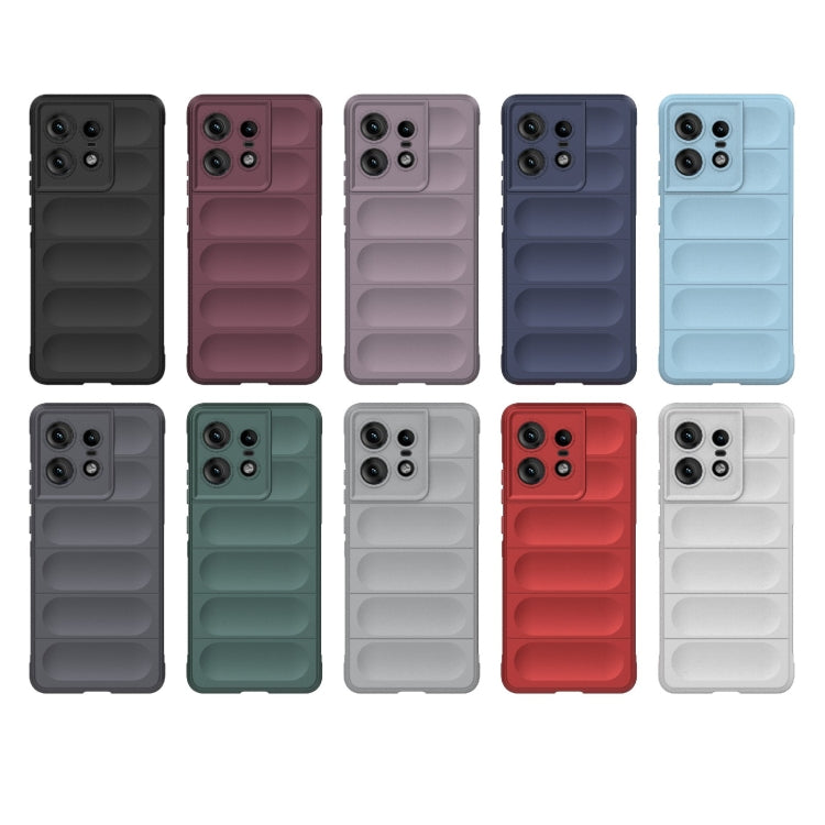 For Motorola Edge 50 Pro 5G Global Magic Shield TPU + Flannel Phone Case(Black) - Motorola Cases by buy2fix | Online Shopping UK | buy2fix