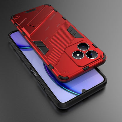For Realme C53 4G Punk Armor 2 in 1 PC + TPU Phone Case with Holder(Red) by buy2fix