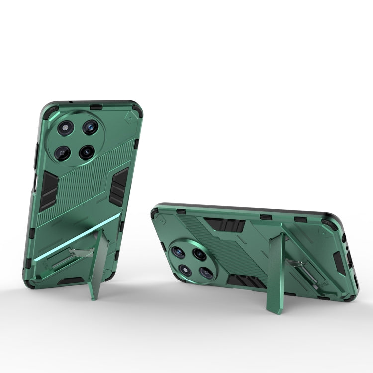 For Realme 11 4G Global Punk Armor 2 in 1 PC + TPU Phone Case with Holder(Green) - Realme Cases by buy2fix | Online Shopping UK | buy2fix