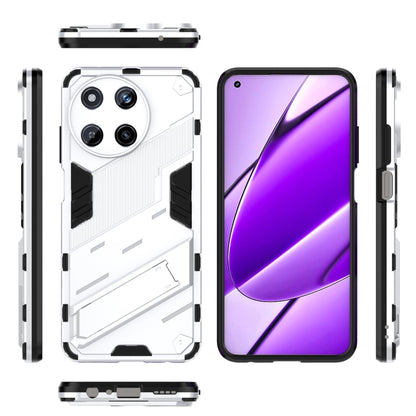 For Realme 11 4G Global Punk Armor 2 in 1 PC + TPU Phone Case with Holder(White) - Realme Cases by buy2fix | Online Shopping UK | buy2fix