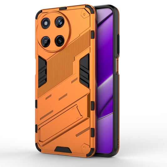 For Realme 11 4G Global Punk Armor 2 in 1 PC + TPU Phone Case with Holder(Orange) - Realme Cases by buy2fix | Online Shopping UK | buy2fix