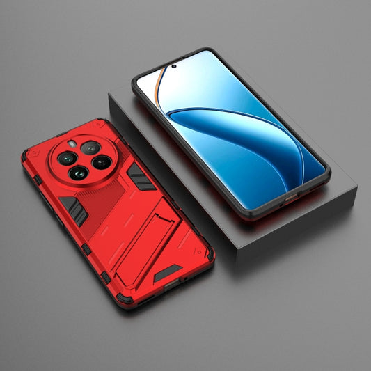 For Realme 12 Pro 5G Global Punk Armor 2 in 1 PC + TPU Phone Case with Holder(Red) by buy2fix