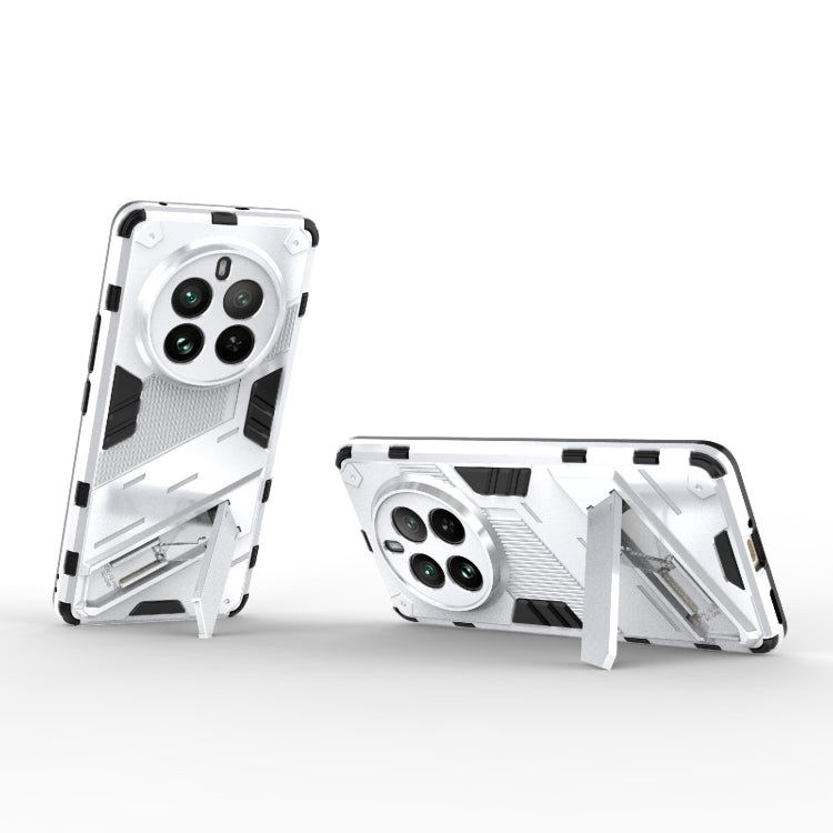 For Realme 12 Pro 5G Global Punk Armor 2 in 1 PC + TPU Phone Case with Holder(White) - Realme Cases by buy2fix | Online Shopping UK | buy2fix