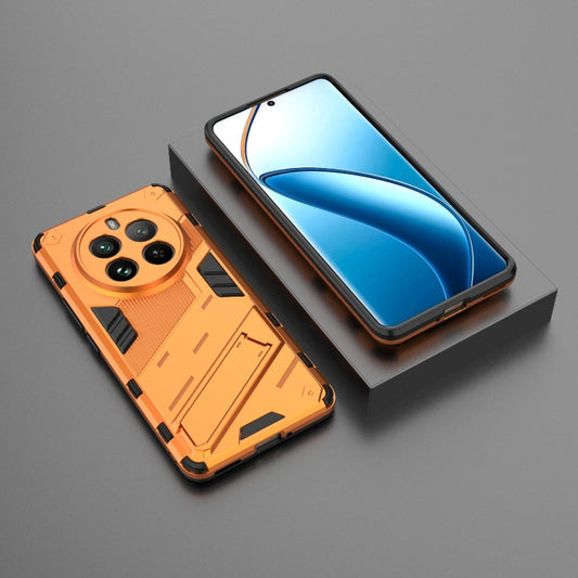 For Realme 12 Pro 5G Global Punk Armor 2 in 1 PC + TPU Phone Case with Holder(Orange) by buy2fix