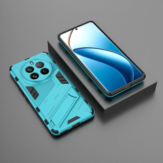 For Realme 12 Pro 5G Global Punk Armor 2 in 1 PC + TPU Phone Case with Holder(Blue) by buy2fix