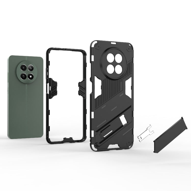 For Realme 12 5G Global Punk Armor 2 in 1 PC + TPU Phone Case with Holder(Grey) - Realme Cases by buy2fix | Online Shopping UK | buy2fix