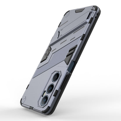 For Realme C65 4G Global Punk Armor 2 in 1 PC + TPU Phone Case with Holder(Grey) - Realme Cases by buy2fix | Online Shopping UK | buy2fix