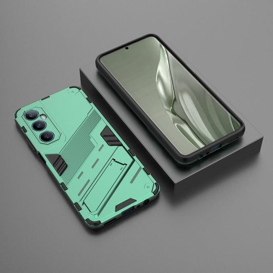 For Realme C65 4G Global Punk Armor 2 in 1 PC + TPU Phone Case with Holder(Green) by buy2fix