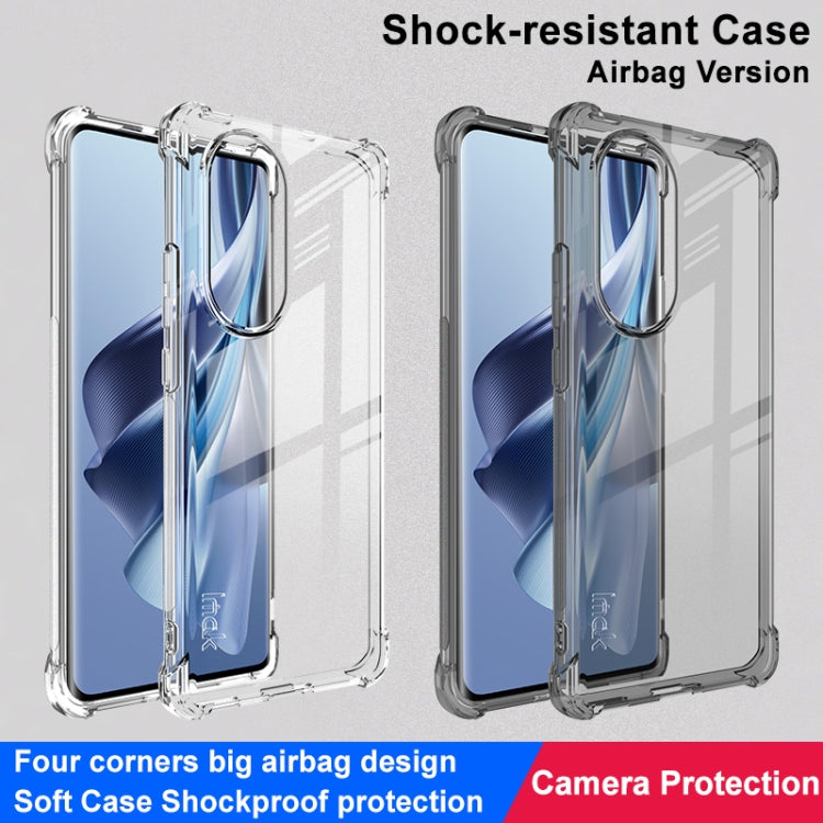 For OPPO Reno10 5G / Reno10 Pro 5G Global imak Shockproof Airbag TPU Phone Case(Transparent Black) - OPPO Cases by imak | Online Shopping UK | buy2fix