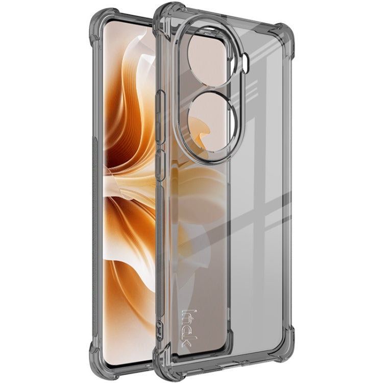 For OPPO Reno11 Pro 5G Global imak Shockproof Airbag TPU Phone Case(Transparent Black) - Reno11 Pro Cases by imak | Online Shopping UK | buy2fix