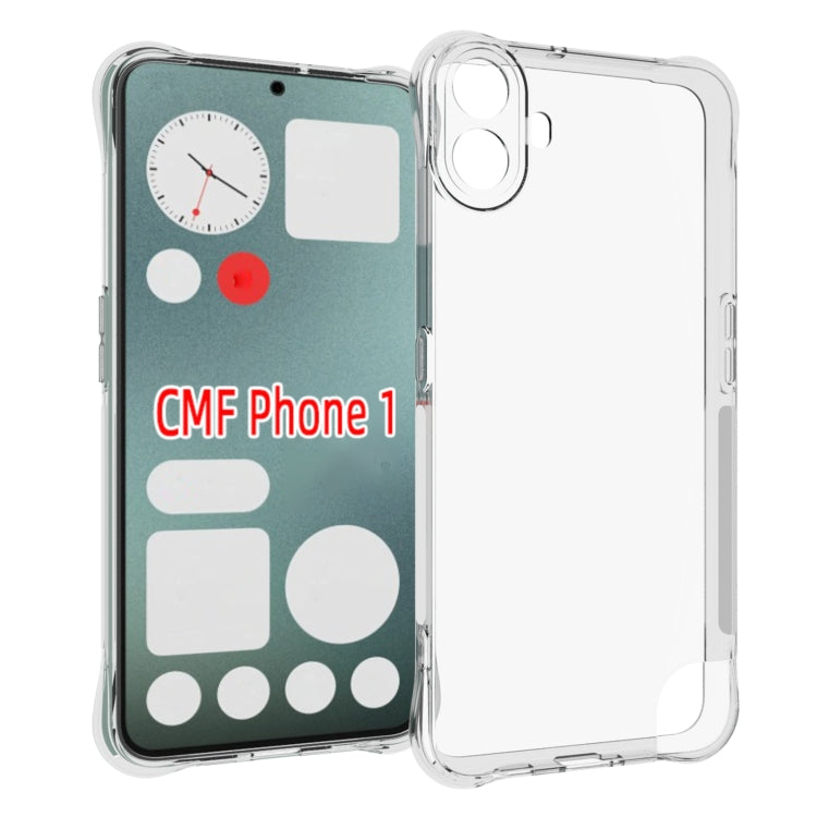 For Nothing CMF Phone 1 Shockproof Non-slip Thickening TPU Phone Case(Transparent) - Nothing Cases by buy2fix | Online Shopping UK | buy2fix