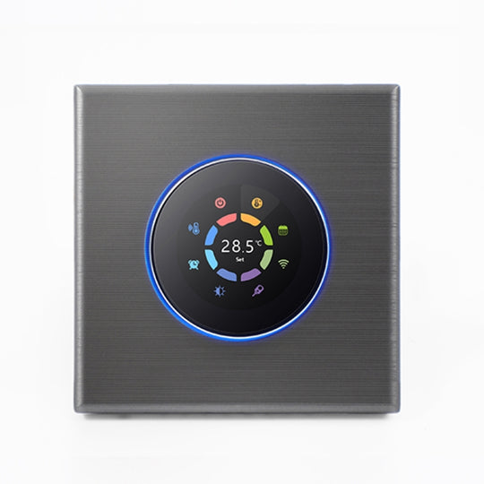 BHT-7000-GBLW 95-240V AC 16A Smart Knob Electric Heating Thermostat with Internal Sensor & WiFi Connection(Silver)