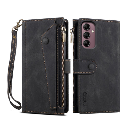 For Samsung Galaxy A35 5G ESEBLE Retro Frosted RFID Flip Leather Phone Case(Black)