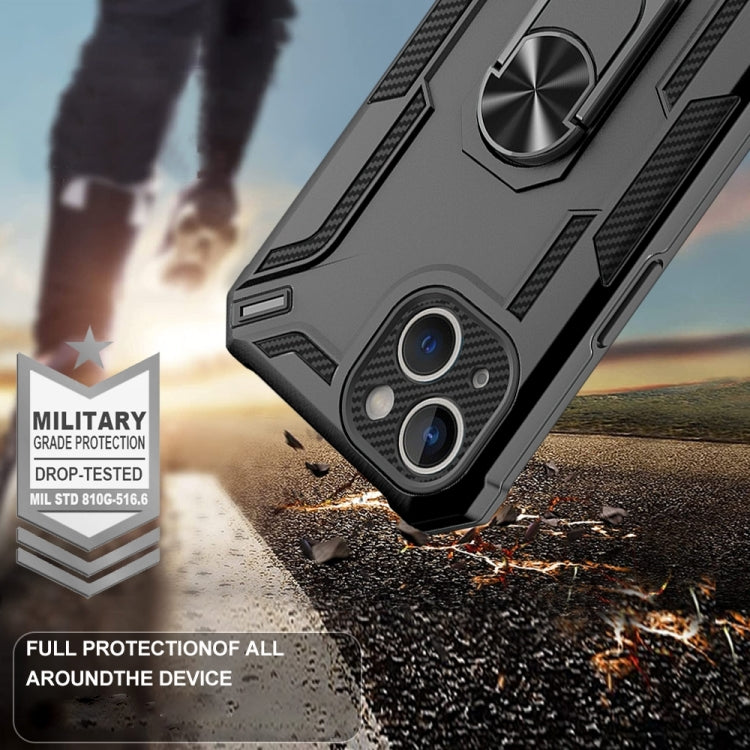 For iPhone 15 Plus Warship Armor 2 in 1 Shockproof Phone Case(Black) by buy2fix