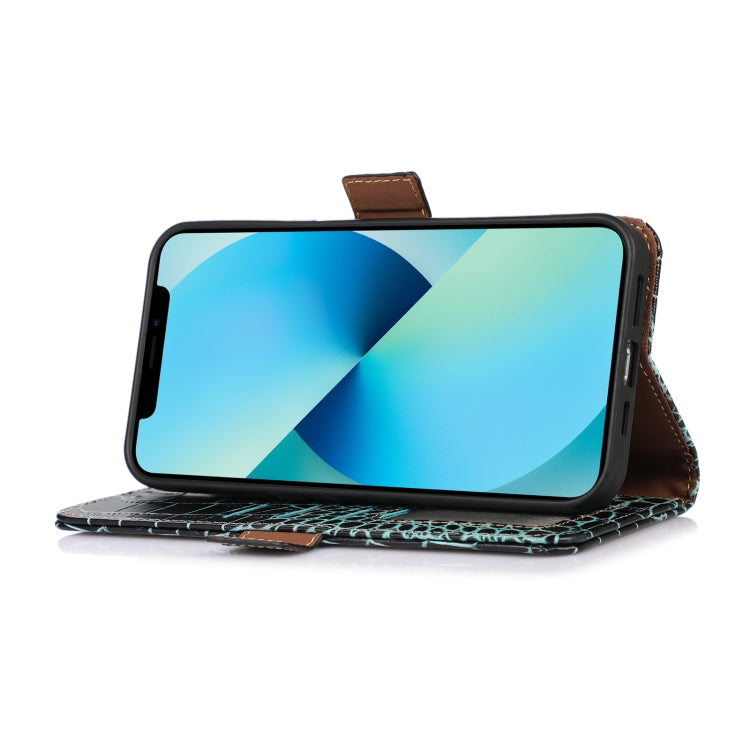 For OnePlus Nord CE4 Lite Crocodile Top Layer Cowhide Leather Phone Case(Green) - Nord CE4 Lite Cases by buy2fix | Online Shopping UK | buy2fix