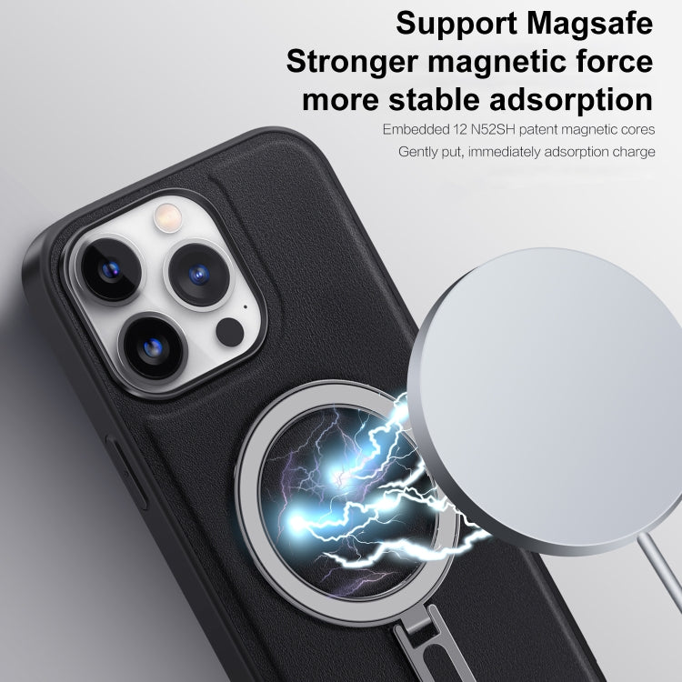 For iPhone 14 MagSafe Magnetic Holder Phone Case(Royal Blue) - iPhone 14 Cases by buy2fix | Online Shopping UK | buy2fix