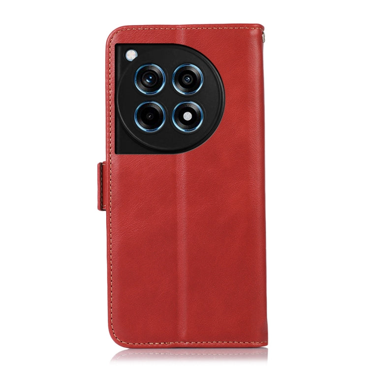 For OnePlus Ace 3 / 12R Magnetic Crazy Horse Texture Genuine Leather RFID Phone Case(Red) - OnePlus Cases by buy2fix | Online Shopping UK | buy2fix